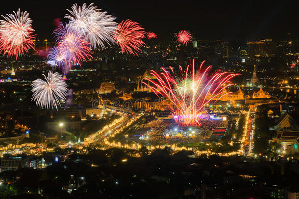 曼谷在泰国父亲节，我们的国王生日节日，泰兰