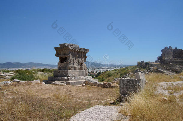 古代的建筑学建筑墓地支柱