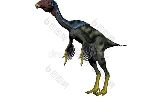 尾翼恐龙-3D渲染
