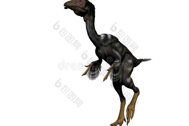 尾翼恐龙-3D渲染