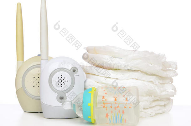 儿童婴儿收音机监控设备堆叠尿布