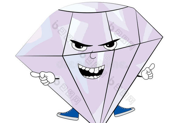 愤怒的钻石卡通