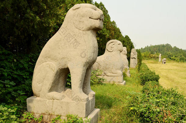 古代石像-<strong>宋代</strong>墓葬，巩义，洛阳，中国