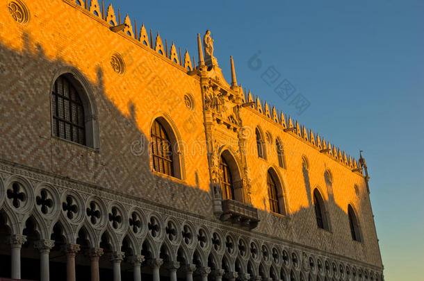 威尼斯<strong>圣马可广场</strong>Doges宫殿的建筑细节