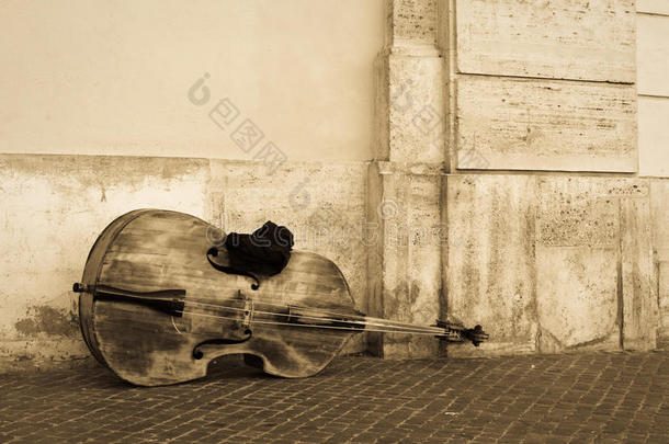 低音的大提琴古典的低音双重的