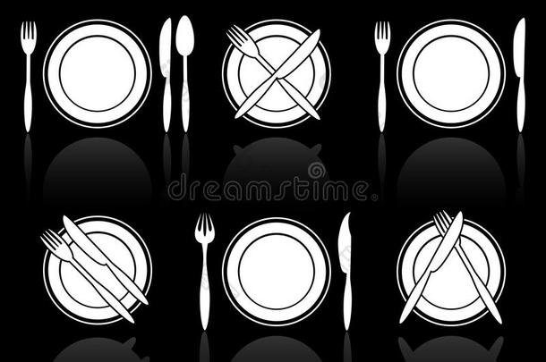 叉子，刀和勺子图标