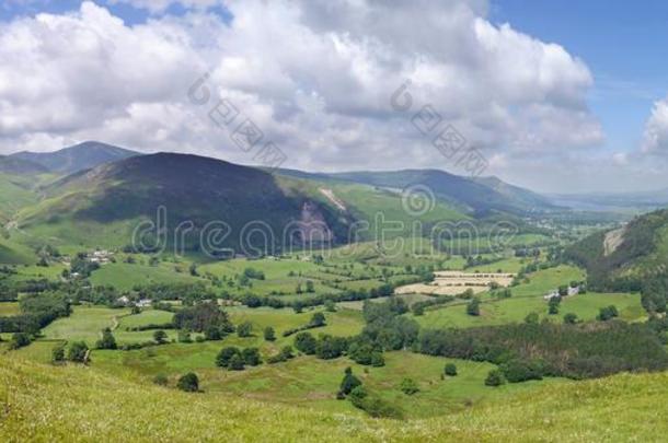 湖区纽兰兹山谷全景