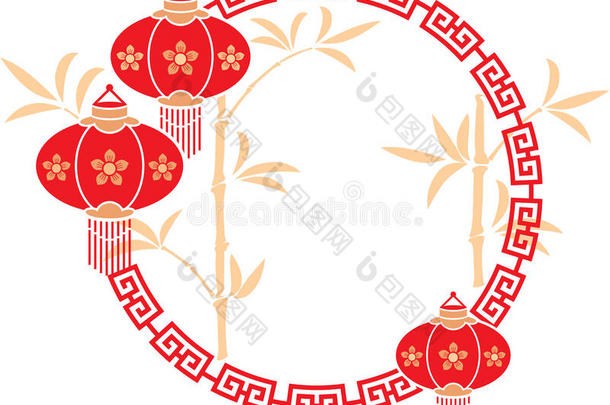 中国花灯竹框