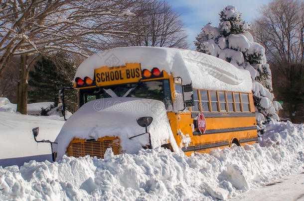 另一个黑色暴风雪蓝色公共汽车