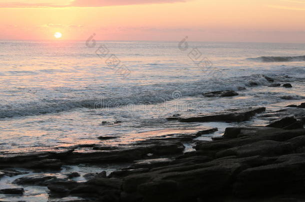 海岸海滩，佛罗里达日出