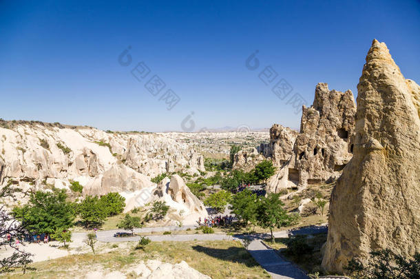 卡帕多西亚，土耳其。露天博物馆里风景如画的岩石和洞穴
