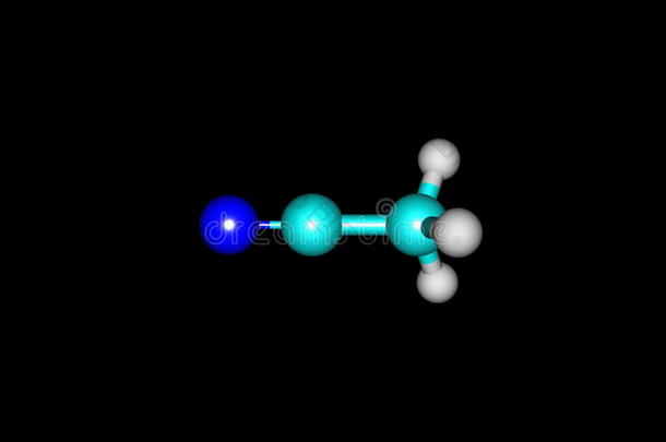 乙腈分子在黑色上分离