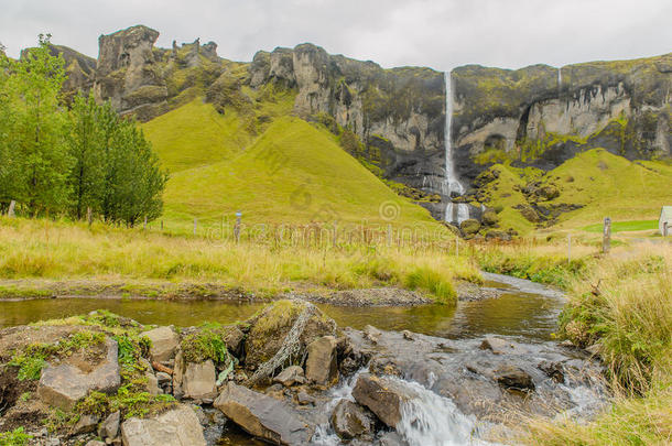 容忍多云的绿色冰岛冰岛语