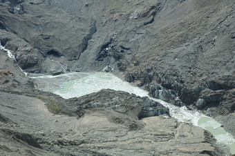 瑞士Grindelwald附近山谷的冰川图片