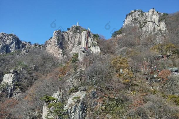 徒步旅行者徒步旅行韩国山首脑会议