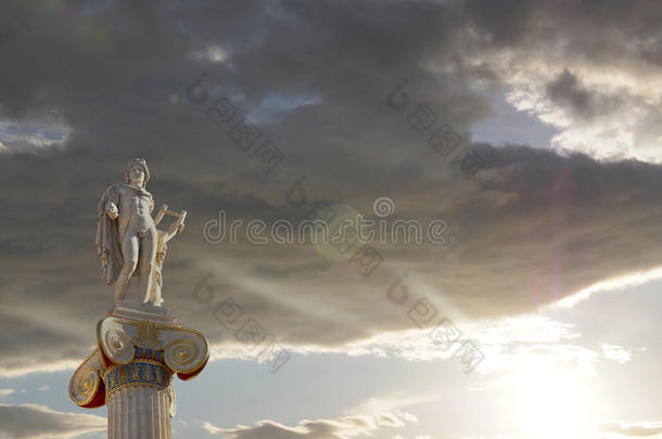 雅典希腊阿波罗雕像，<strong>诗歌</strong>和音乐之神