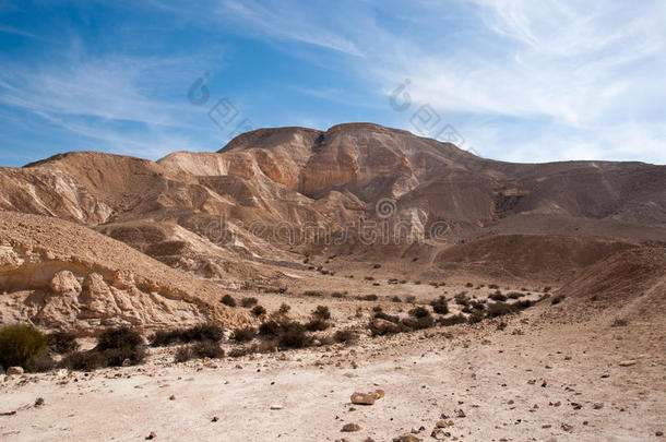 蓝色云沙漠徒步旅行以色列