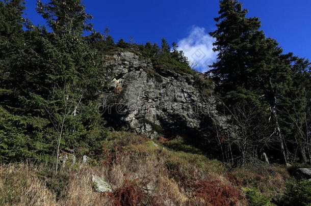 秋季景观，克莱纳·阿伯（德国小阿伯）是德国巴伐利亚-波希米亚-山岭的<strong>最高峰</strong>