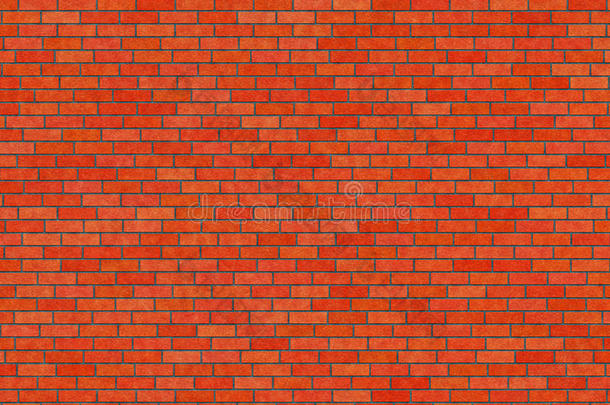 高分辨率红色小砖墙图案