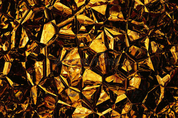 金色浮雕水晶背景