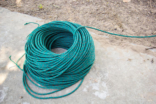 绿色<strong>尼龙绳</strong>，卷筒，线，绿线，绳子，尼龙。