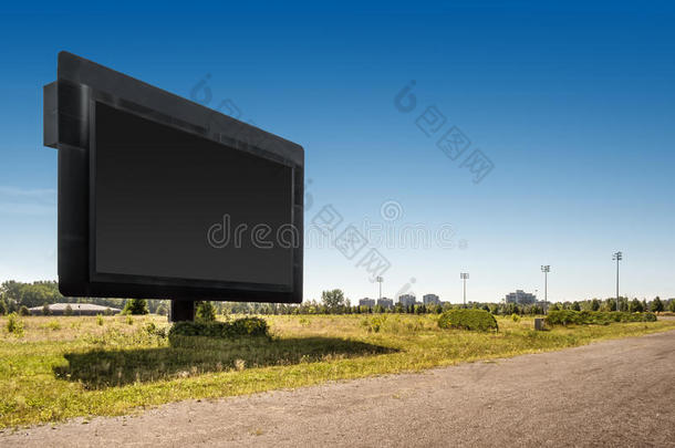 在一个废弃的马道上的巨大屏幕
