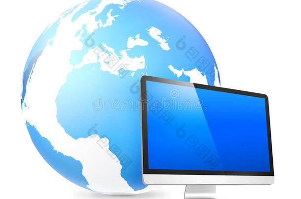 全球网络监控互联网技术概念