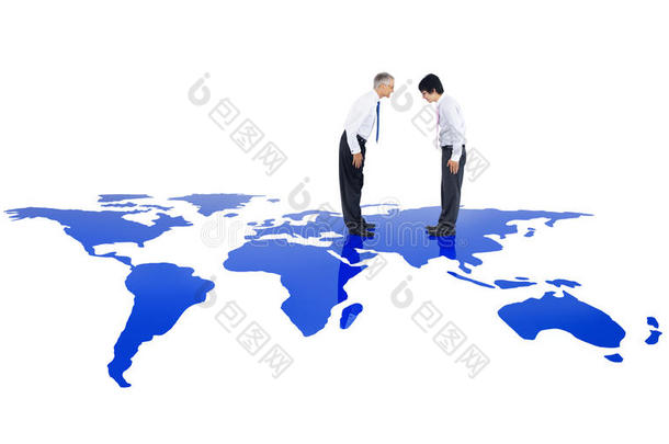 全球商务合作问候握手