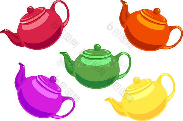 五个茶壶
