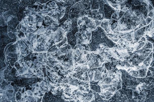 抽象碎片冰的银蓝色