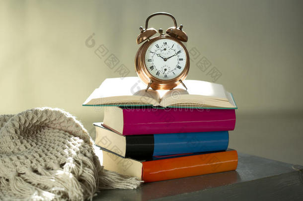 <strong>睡前</strong>阅读，闹钟和书