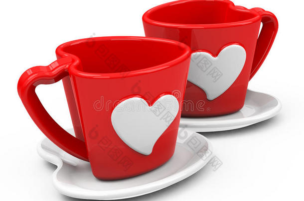 恋情咖啡色咖啡杯子约会