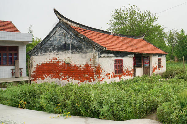 中国村庄房屋和农田