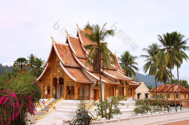 老挝琅勃拉邦haw kham（皇宫）建筑群佛寺