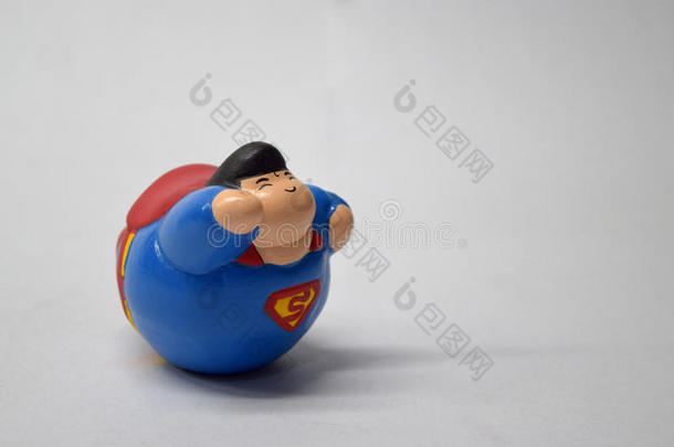 胖超人超级英雄古董玩具特写