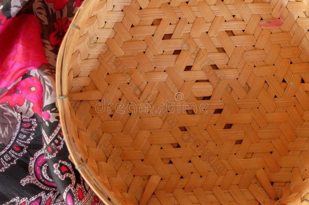 竹篮设计的复古纹理