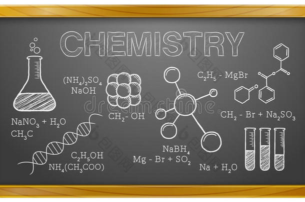 化学，科学，<strong>化学元素</strong>，黑板