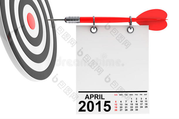 日历2015年4月与目标