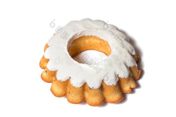 复活节甜蛋糕隔离在白色上