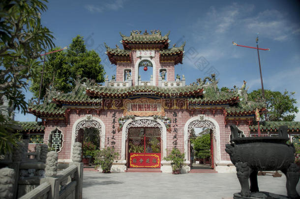 进入中国寺庙，海安，越南