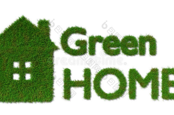 绿色家居图标-生态住宅概念