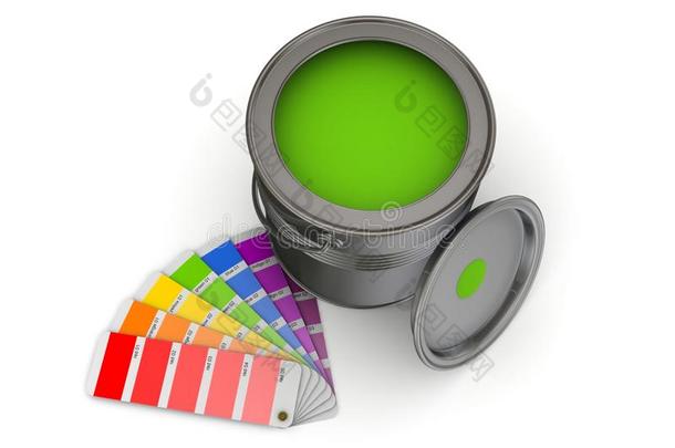 彩色取样器和油漆罐