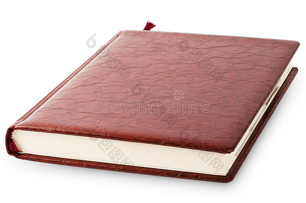 棕色皮革的日记封面