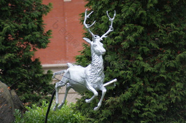 驯鹿雕像
