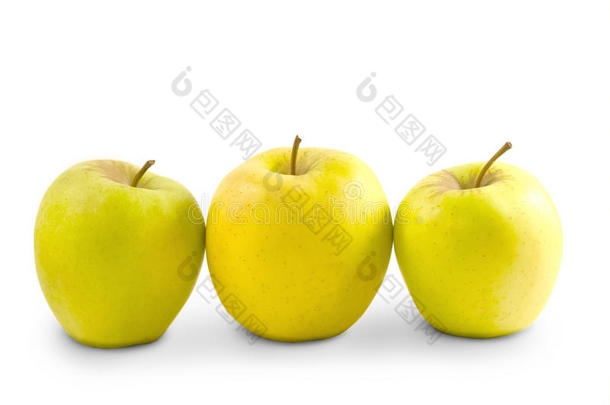 苹果，在白色背景上分离