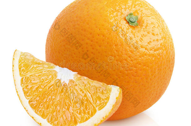 橘子柑橘类水果，带白色隔离片