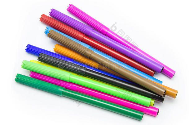 五颜六色的记号笔，五颜六色的毡笔
