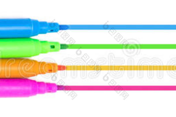 五颜六色的记号笔，五颜六色的毡笔