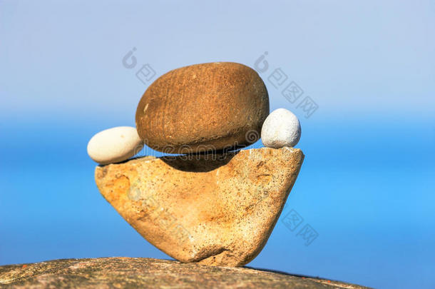 圆形鹅卵石的平衡