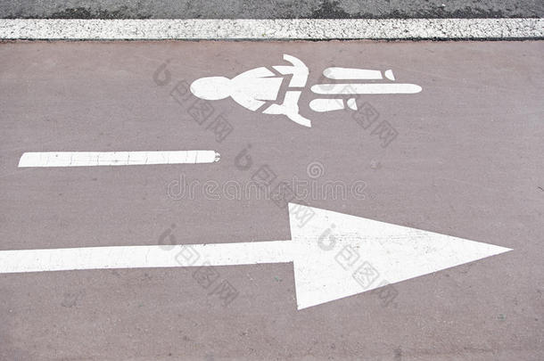 沥青自行车自行车道骑自行车行车道